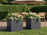 Garden Planter 2 pcs Anthracite 40 x 30 x 40 cm 8005475