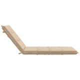 Sunlounger Cushion GEMERT 100% Polyester Cream 190 x 80 x 9 cm 947438