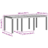 Garden Dining Set 7 pcs Brown Polypropylene 3378717