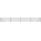 Wire Mesh Fence with Spike Anchors Anthracite 1x10 m 154241