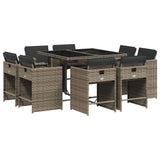 Garden Dining Set Grey, Dark Grey 3211196