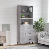 Highboard Grey Sonoma 69.5x34x180 cm Engineered Wood 3189467