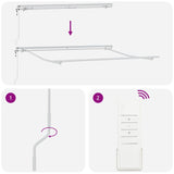 Awning Manual White 3 x 2.5 m Metal 313209