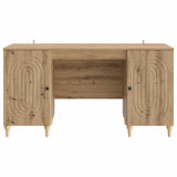 Desk with Shelf Artisan Oak 142.5 x 50 x 75 cm Engineered Wood 3414584