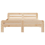 Bed Frame without Mattress 150x200 cm King Size Solid Wood Pine 855469