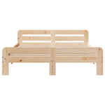 ZNTS Bed Frame without Mattress 140x190 cm Solid Wood Pine 855484