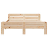 ZNTS Bed Frame without Mattress 140x190 cm Solid Wood Pine 855484