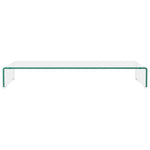 TV Stand/Monitor Riser Glass Clear 90x30x13 cm 244130