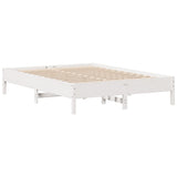 Bed Frame without Mattress White 140x190 cm Solid Wood Pine 3306901