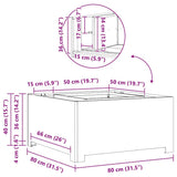 Fire Pit Black 80 x 80 x 40 cm Steel 858964