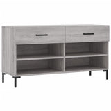 Shoe Bench Grey Sonoma 102x35x55 cm Engineered Wood 829746