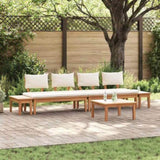 Garden Sofa Set 5 pcs Brown and Cream 3356872