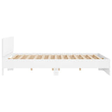 Bed Frame White Engineered wood, Plywood Super King Modern 3207462