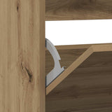 Shoe Cabinet Smoked Oak 80 x 21 x 87.5 cm Engineered Wood 862215