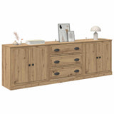 Sideboards with Drawer 3 pcs Artisan Oak 210 x 35.5 x 67.5 cm 3402648