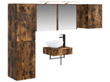 Bathroom Furniture Set 5 pcs Smoked Oak 3407251