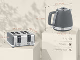 Stainless Steel Kettle and Toaster Set, 1.7L 3000W Rapid Boil Jug Kettle with UK Strix Thermostat, T3398P378833