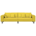 Velvet Sofa with Cushion Yellow 210 cm Velvet 3335159