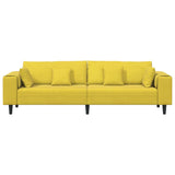 Velvet Sofa with Cushion Yellow 210 cm Velvet 3335159