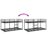 Bunk Bed without Mattress Black 90x190 cm Steel 4019876