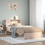 Bookcase Bed without Mattress 90x190cm Single Solid Wood Pine 3322371