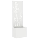 Garden Privacy Screen White 50 x 150 cm Cold-rolled steel 876449