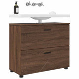 Bathroom Cabinet with Drawer Brown Oak 76.5 x 35 x 64 cm 883301