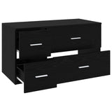 Bathroom Furniture Set 2 pcs Black Oak Engineered Wood 3404017