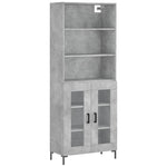 Highboard Concrete Grey 69.5x34x180 cm Engineered Wood 3189321