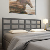 Bed Headboard Grey 205.5x4x100 cm Solid Wood Pine 817912
