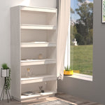 Book Cabinet/Room Divider White 80x35x167 cm Solid Pinewood 810895