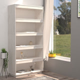 Book Cabinet/Room Divider White 80x35x167 cm Solid Pinewood 810895
