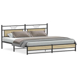 Metal Bed Frame without Mattress Sonoma Oak 200x200 cm 3325123