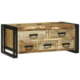 Coffee Table with Drawer Brown 90 x 50 x 38 cm Solid Mango Wood 4104724