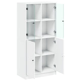 Highboard with Doors White 68x37x142 cm Engineered Wood 3295864