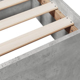 Bed Frame with Drawers without Mattress Concrete Grey 150x200 cm King Size 3280289