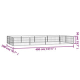 12-Panel Dog Playpen Black 100x50 cm Powder-coated Steel 3115968