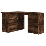Corner Desk Smoked Oak 145x100x76 cm Engineered Wood 815441