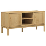 TV Cabinet FLORO Wax Brown 114x43x55 cm Solid Pine Wood 374014