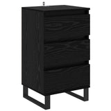 Sideboard with Drawer Black oak Engineered wood 881716