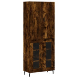 Highboard Smoked Oak 69.5x34x180 cm Engineered Wood 3195752