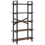Bookshelf Smoked Oak 100 x 33.5 x 178 cm Engineered Wood 883936