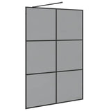 Walk-in Shower Wall Black 140 x 195 cm Tempered Glass 42022046