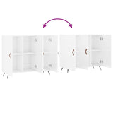 Sideboard High Gloss White 90x34x80 cm Engineered Wood 828078