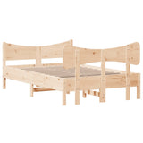 Bed Frame without Mattress 120x200 cm Solid Wood Pine 3216384
