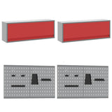Work Cabinet Set with Drawer with Storage Manual 10 pcs Red 3321475