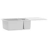 Granite Kitchen Sink Double Basins White 144855