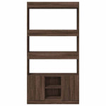 Highboard Brown Oak 92x33x180 cm Engineered Wood 3309624
