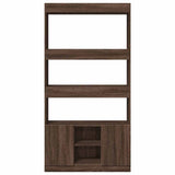 Highboard Brown Oak 92x33x180 cm Engineered Wood 3309624