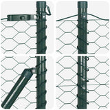 Ground Fix Welded Wire Fence 10 x 1 m PVC-Coated Steel 3352638